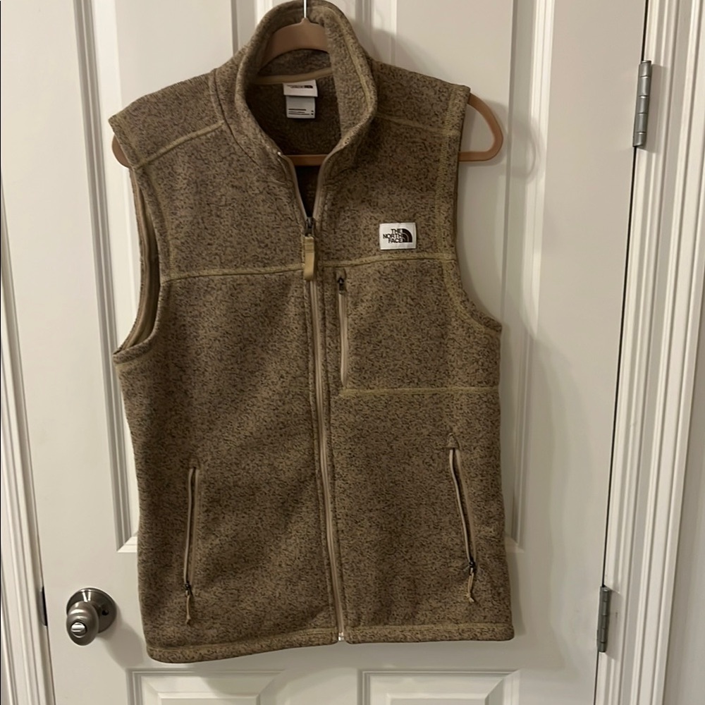 The North Face Oatmeal/ Tan Fleece Vest